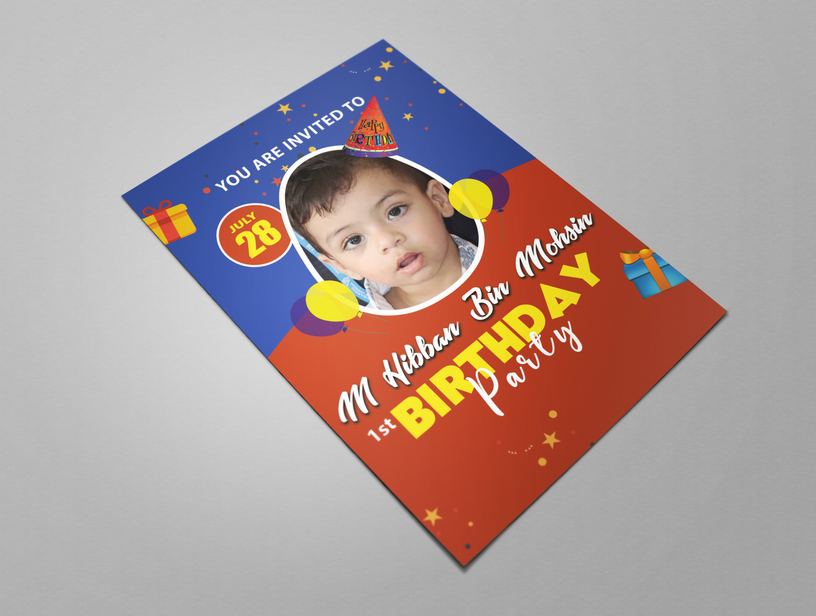 Birthday Invitation Card Design For Baby Boy