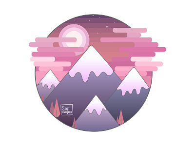 mountains design icon illustration minimal vector