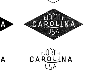 North Carolina Marks gritty logo nc texture type typography usa