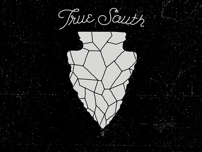 True South airtype arrowhead design hand drawn hand lettering lettering script south vintage