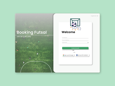 Futsal app design typography ui ux