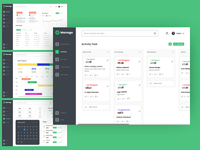 Manage.id activity app dashboard design graphic design team ui ux web design work