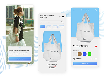 Totebags.id app bag design ecommerce mobile ui ux