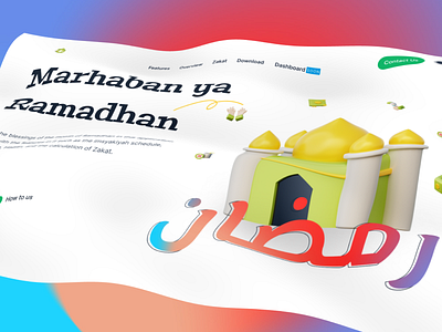 Mukhsin.id | Hero section | Light mode arabic color design hero section ramadhan ui ui design ux ux design web design