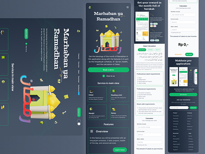 Mukhsin | Night mode app arabic design illustration islamic ramadan ui ux web design