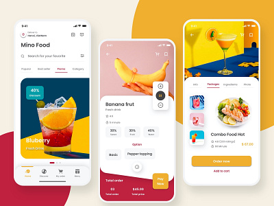 Food Delivery mobile app UI by Kaitlin Ro on Dribbble