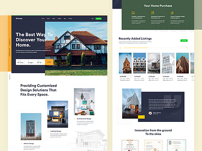 Real Estate Landing Page design adobe photoshop adobexd figma landing page real estate sketch uiux web design