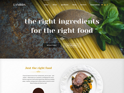 Restaurant website adobe photoshop design flat food illustrator responsive responsive design restaurant ui uiux webdesign