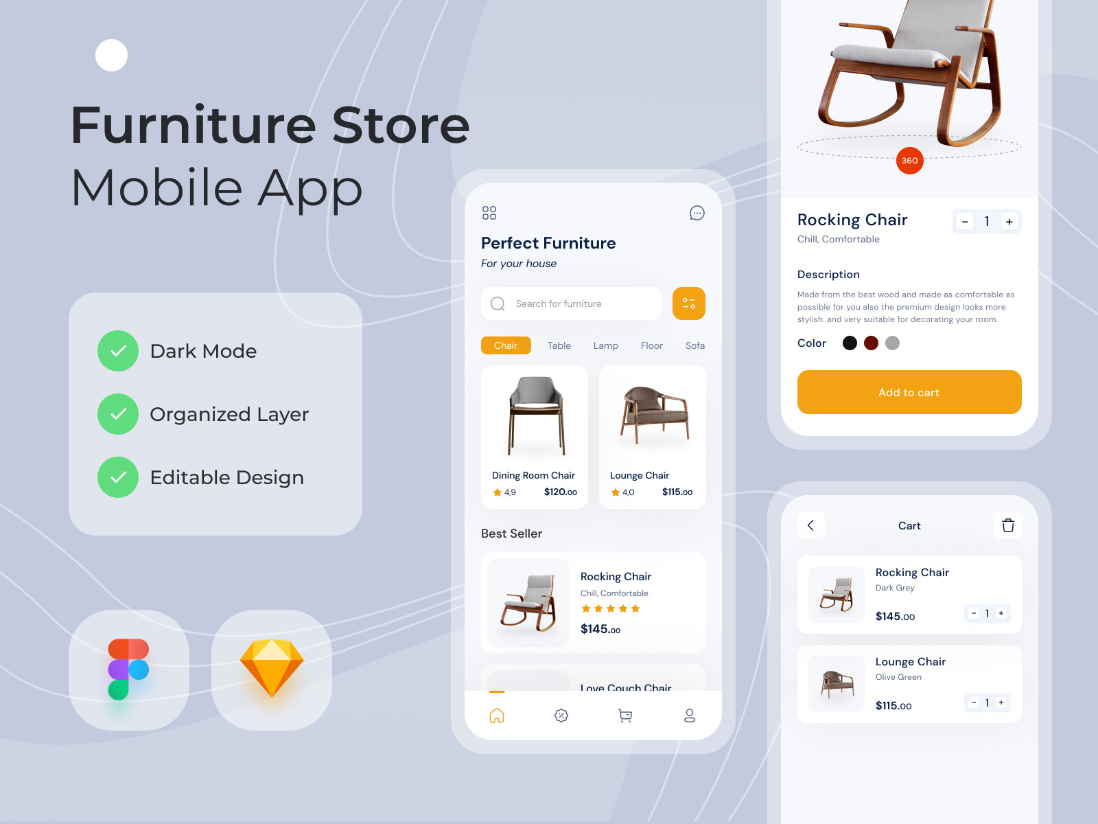 Furniture Store App by Kaitlin Ro on Dribbble