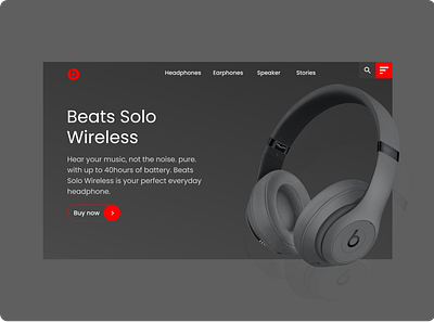 Beats Headphones app beats design e commerce flat headphones landingpage mobile music music app shopping ui design ux design web website