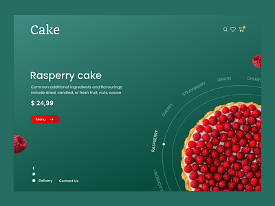 Landing Page app cake creativity design flat food homepage landingpage main page mobile product restaurant ui ui design ux design webdesign website