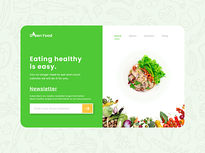 Health food store Landing Page - Desktop