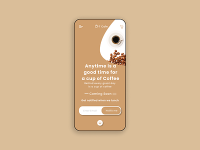 A Coffee Shop Coming Soon Landing Page - Mobile