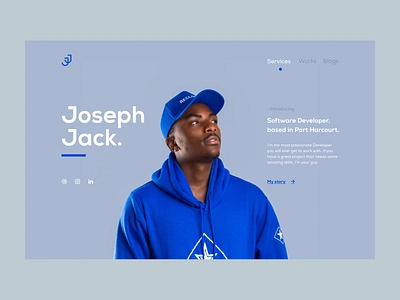 Hero Section Software Engineer Portfolio Design design typography ui