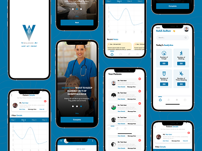 Vigilance AI Healthcare Mobile Application app design typography ui ux