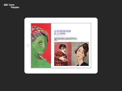 Centre Pompidou Exhibition App app art editorial grid ipad layout painting