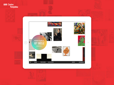 Centre Pompidou Exhibition App app art grid ipad navigation painting
