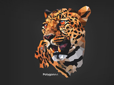 Tiger_Polygon illustration lowpoly polygon tiger vector