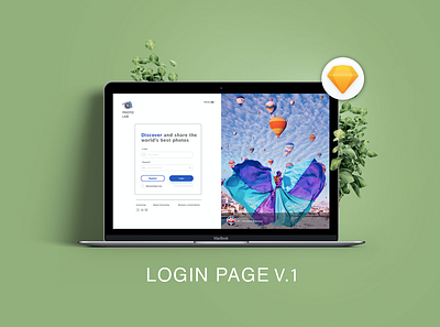 Login Page Free Downloads design download login photo psd sketch ui ux webdesign website