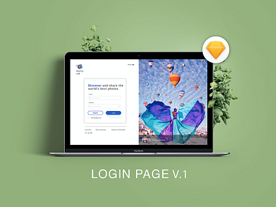Login Page Free Downloads design download login photo psd sketch ui ux webdesign website