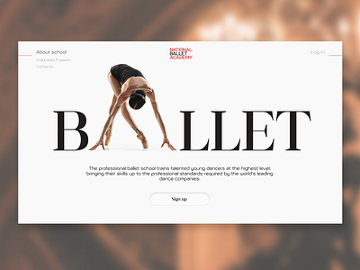 National Ballet Academy. academy ballet design inspiration ui
