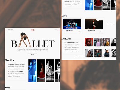 Ballet Academy. academy ballet design inspiration ui