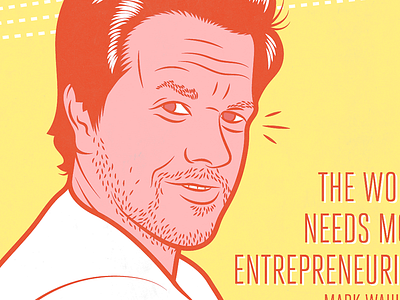 Entrepreneurials comic editorial face illustration print