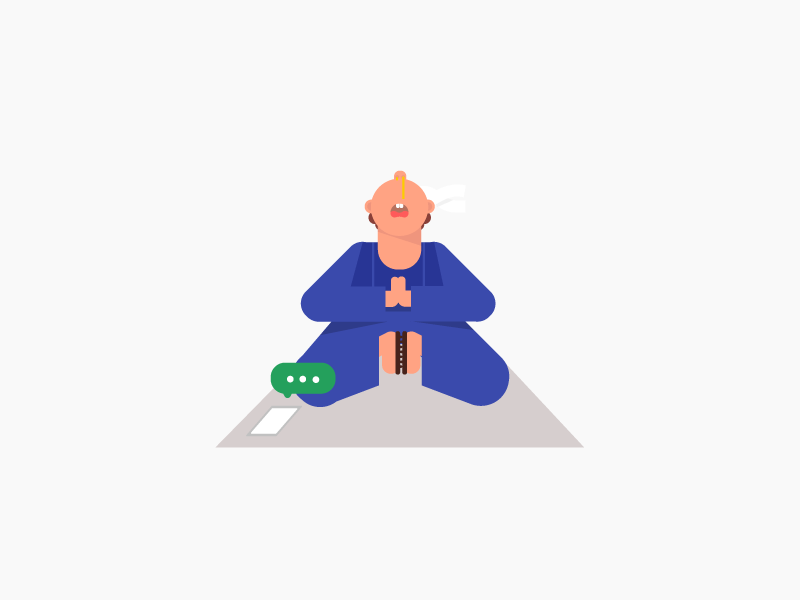 A guy doing yoga by Ivanof Martínez on Dribbble