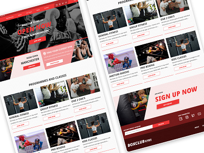 Boxing Gym Landing Page branding design design uiux figma illustration logo minimal modern sketch ui uidesign user interface design vector