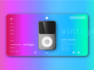 UI Screen for Apple web concept design illustration minimal ui uidesign