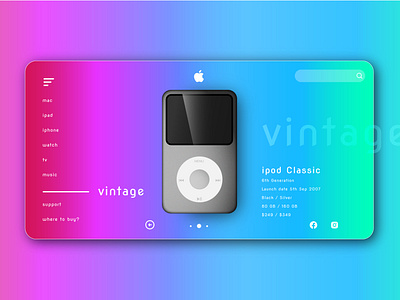 UI  Screen for Apple web concept