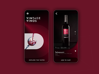 Wine store UI screens!!