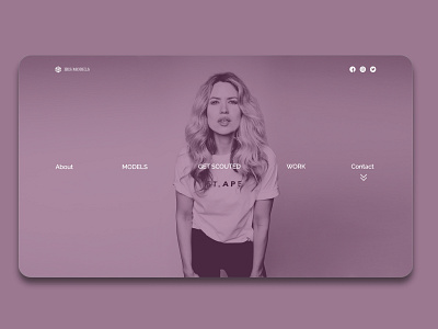 Modelling Agency Landing Page design ui ux web