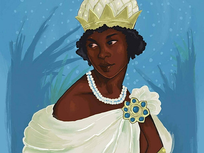 A Warrior Queen african queen cartoon concept art design digital digitalart drawing fashion illustration painting procreate queen texture