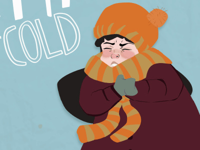 "Anna Hates the Cold" inside layout cartoon character design illustration layout photoshop texture typography vector