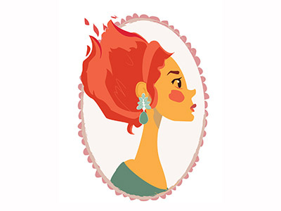 Flameprincess adventure time art cartoon fashion flame flame princess freelance illustration portrait poster texture vector