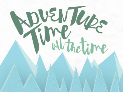 Adventure Time adventure time art fashion freelance ice king illustration mountain photoshot poster texture typography vector