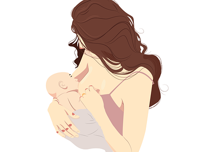 Breastfeeding art breastfeeding cartoon character design concept art drawing illustration mother motherhood vector women
