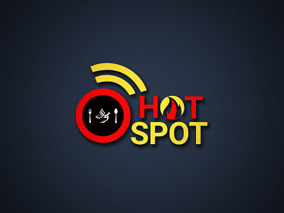 Hot Spot Restaurant Logo brand design branding concept creative logo design icon illustrator lettering logo logo 2020 logo design restaurant branding restaurant logo