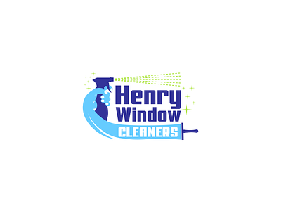 Henry Window cleaners branding design logo