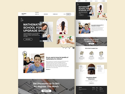 Mathskill School : UI/UX Web Design design ui uiux ux web design