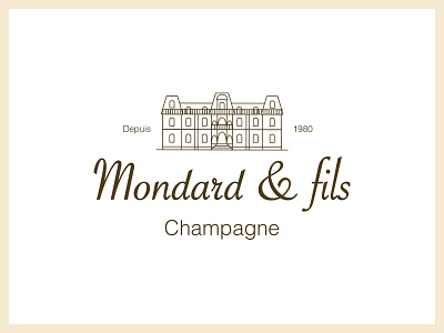 Mondard & Fils - Champagne Logo branding champagne design france illustration logo luxury typography vector
