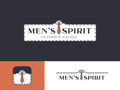 Men's Spirit - Clothing branding branding design elegant icon logo luxury mode suit tie vector