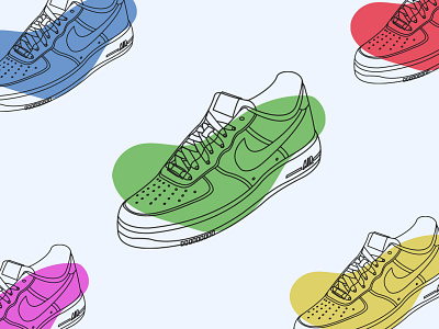 Nike Air Force 1 Pattern airforce illustration nike pattern sneakers vector