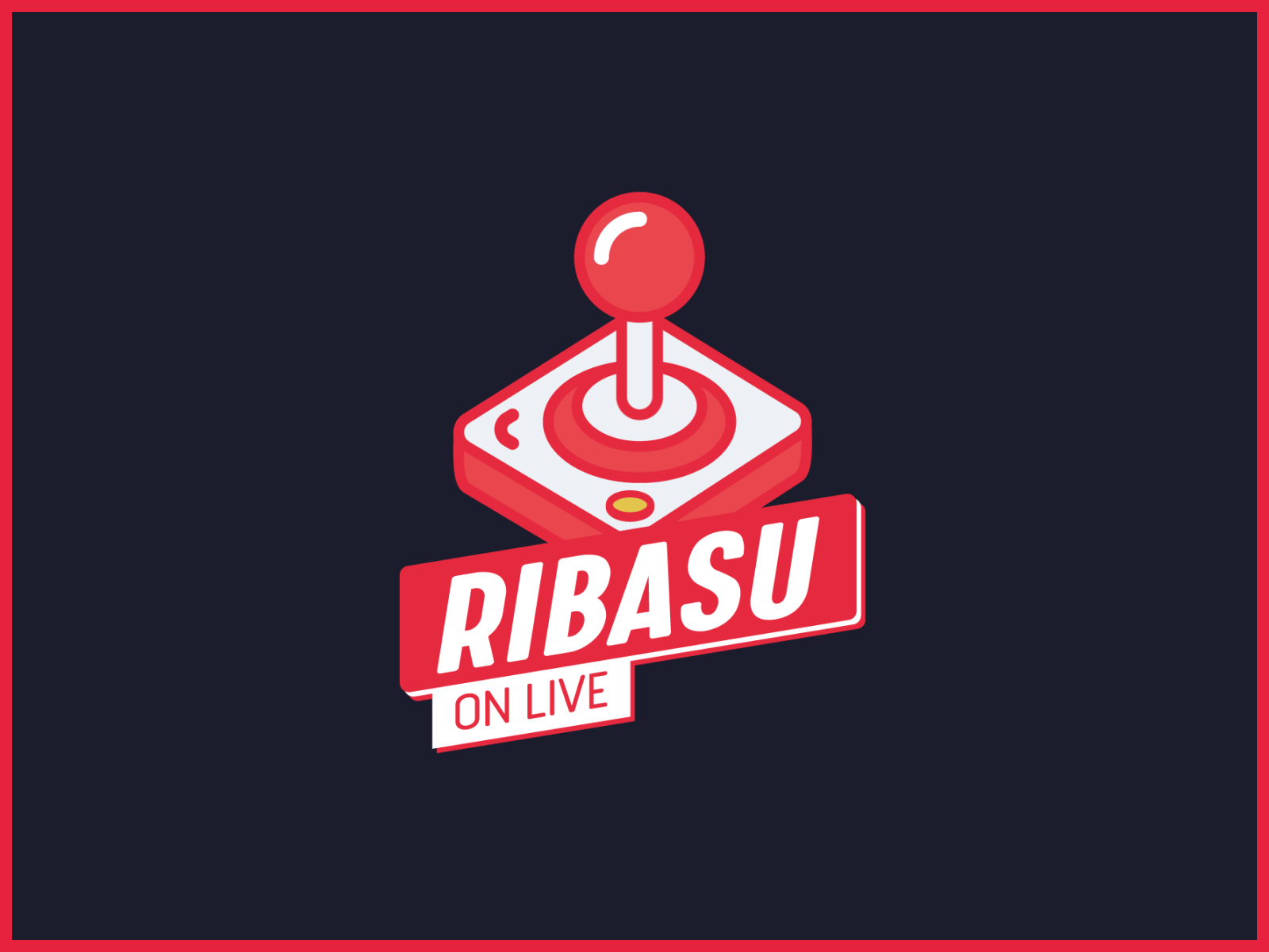 Ribasu On Live - Logo Animated arcade branding design gaming illustration joystick logo retro retro design streamer streaming twitch vector