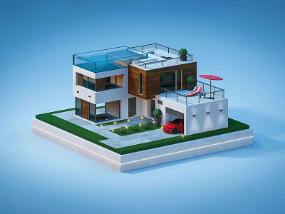 Modern House - Low poly