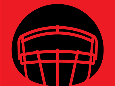 Helmet Stalker Icon black football icon logo logos red stalker