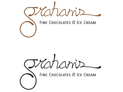 Graham's Branding branding chocolate cursive hand type logo