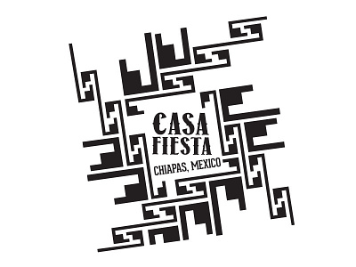 Casa Fiesta Logo branding chiapas logo mexico pattern