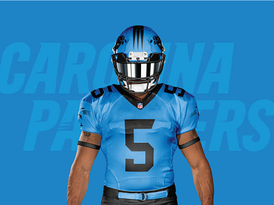 Carolina Panthers Home Uniform #5 branding carolina carolina panthers font football nfl numbers numerals panthers sports typography uniform